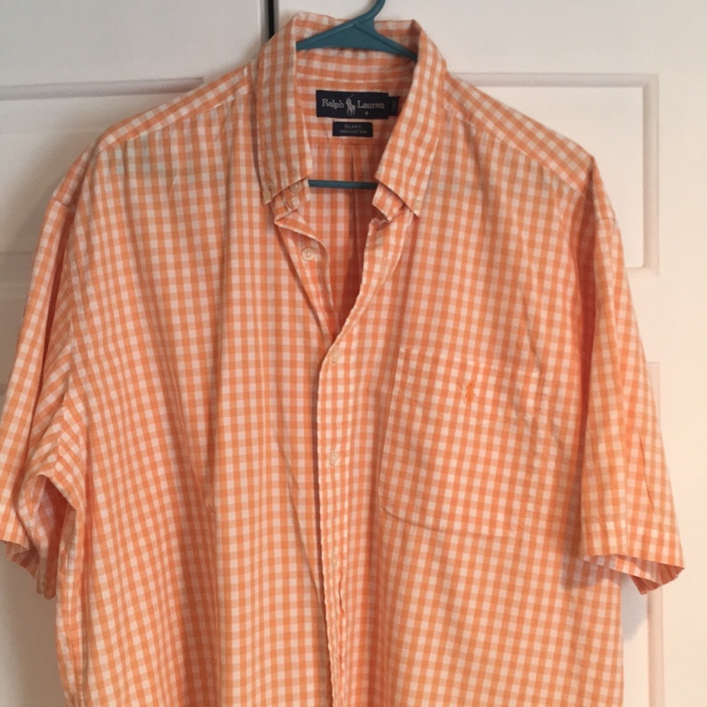 Men’s casual button down shirt by Ralph Lauren.
